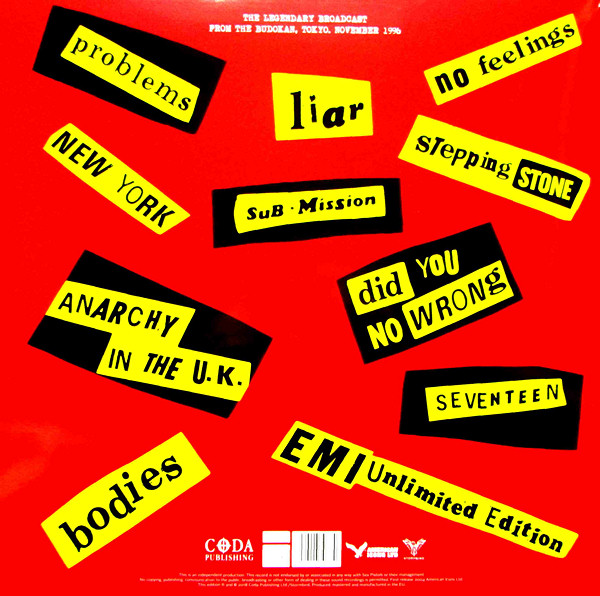 God Save The Sex Pistols - Anarchy In Tokyo LP